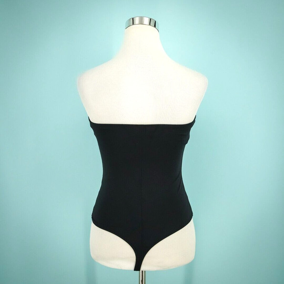 Babaton Aritzia Size Medium M Black Contour Strapless Tube Thong Bodysuit Top - Picture 2 of 6